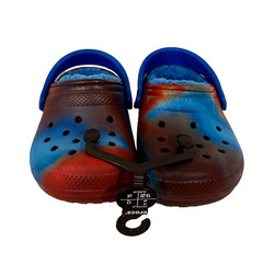 Crocs Kids Classic Lined Clog Multicolor Sz Child 4 Blue Red Burgundy New/Tags