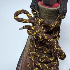 Dr. Martens Kids Size 1 Leather Canvas Lace Up Boots Flannel Lining 1460 Shoes