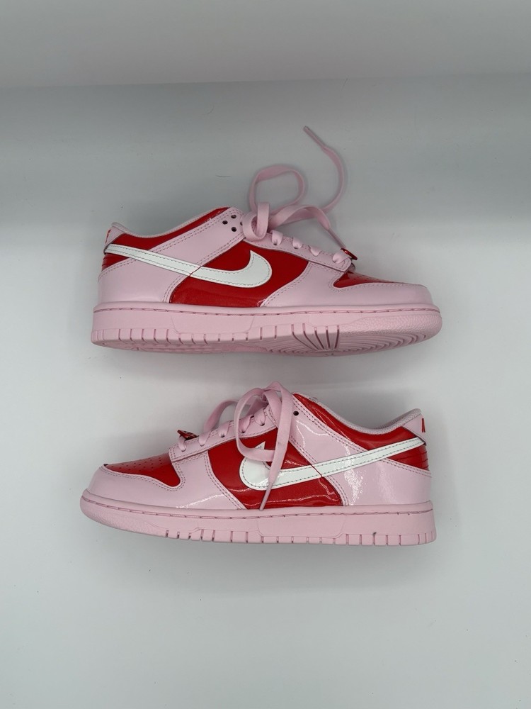 Nike Dunk Low ‚Valentine’s Day‘ Red Pink Sneakers, Size 6Y
