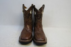 Dan Post Youth Size 2.5 D Brown Leather Buckaroo Cowboy Western Boots