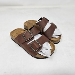 LUCKY BRAND Blanc Double Strap Buckle Suede Cork Sandals / Kid’s US 2 – MSRP $85