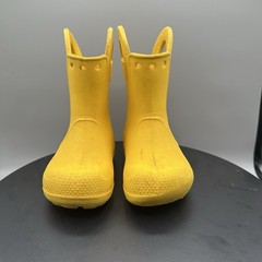 Crocs Handle It Rainboots Rubber Pull On Kids’ 8 Yellow