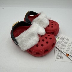 Crocs Littles Santa Claus Classic Clogs Toddler Size C2/C3 Red Christmas Shoes