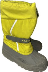 LL Bean Kid’s Lime Gray Felt Wool Northwood Winter Snow Boots Size 6