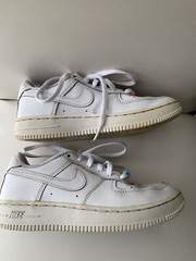 Nike Air Force 1 Low PS Triple White Athletic Shoes Size 13.5C 314193 117