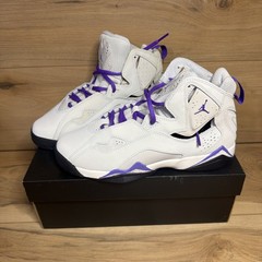 NEW! Nike Air Jordan True Flight GS Base Gray / Purple Venom 343795 052 Size 6y