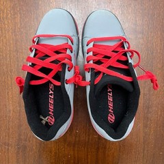 Heelys Propel 2.0 Youth Kids Gray Red Size 7 Skater Lace Up Low Top Casual Shoes
