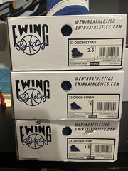 Ewing 33 Orion Strap Royal/White/Orange Kids Athletic Shoes 1 1.5 2.5