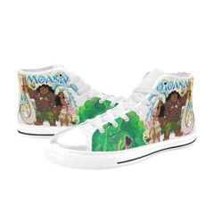 Moana High Top Shoes Custom Canvas Sneakers For Kids