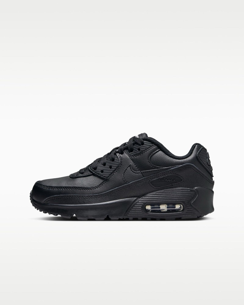 Big Kid’s Nike Air Max 90 LTR (CD6864 001) Sneaker Shoes Black / Black Sz 7Y