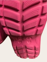 Crocs “Handle-It” Slip On Waterproof Rain Boots Kids Pink Size C7