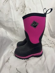 Muck Kid’s Rugged II Boot – Black/Pink Winter Boot Insulated Toddler Size 8 Girl