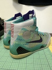 NIke Kobe IX 9 Elite (636602-005) Wolf Grey Turquoise Expressions YOUTH 6.5Y