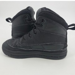 NIKE ACG WOODSIDE 2 BOOTS KIDS SIZE 13C BLACK HIGH LEATHER WATER RESISTANT BOYS