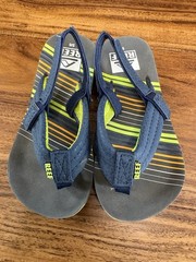 Childs Toddler Reef Slingback Sandals Blue Size 5/6 Blue Green Orange VGC