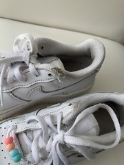 Nike Air Force 1 Low PS Triple White Athletic Shoes Size 13.5C 314193 117