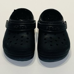 Crocs Dual Comfort Black Winter Lined Clogs Kids Toddler Size 7 C8 Slip On Shoes