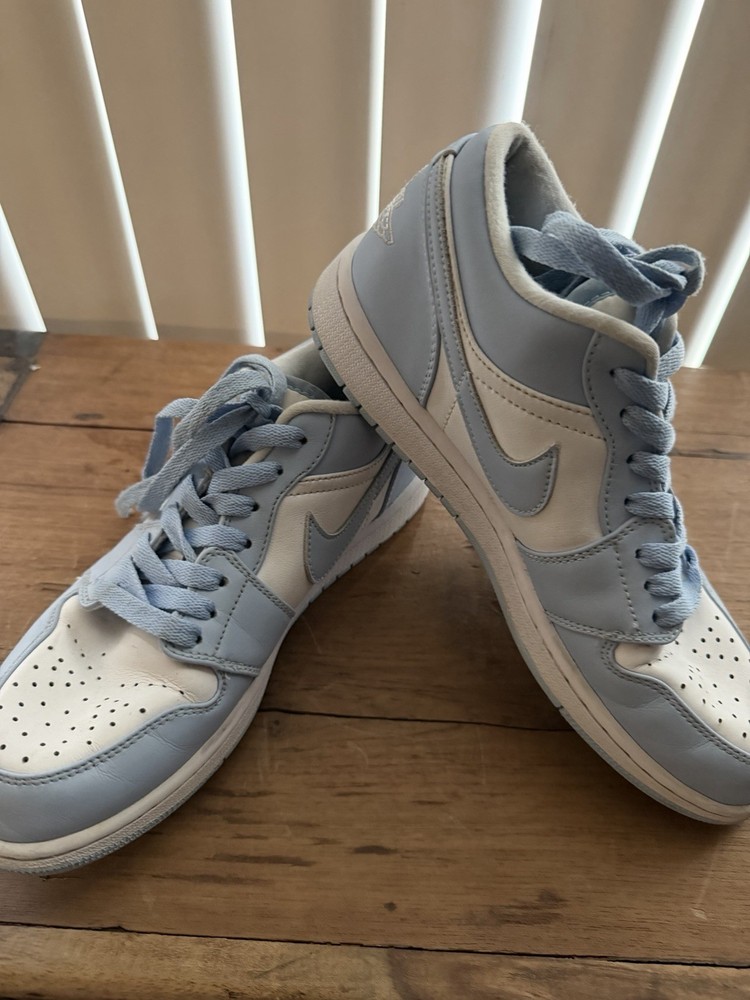 Jordan Air Jordan 1 Low GS Low Top Leather Blue/White Colorblock US 7.5 EU40.5