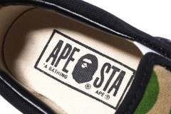 A BATHING APE BAPE Green ABC Camo Ape Head Slip On Kid Shoe US sz 1 PS 20cm $165