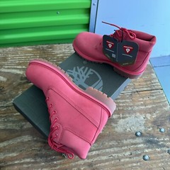 Timberland 6″Premium Classic Boots In Rose Pink NEW With Box 3 Youth Primaloft