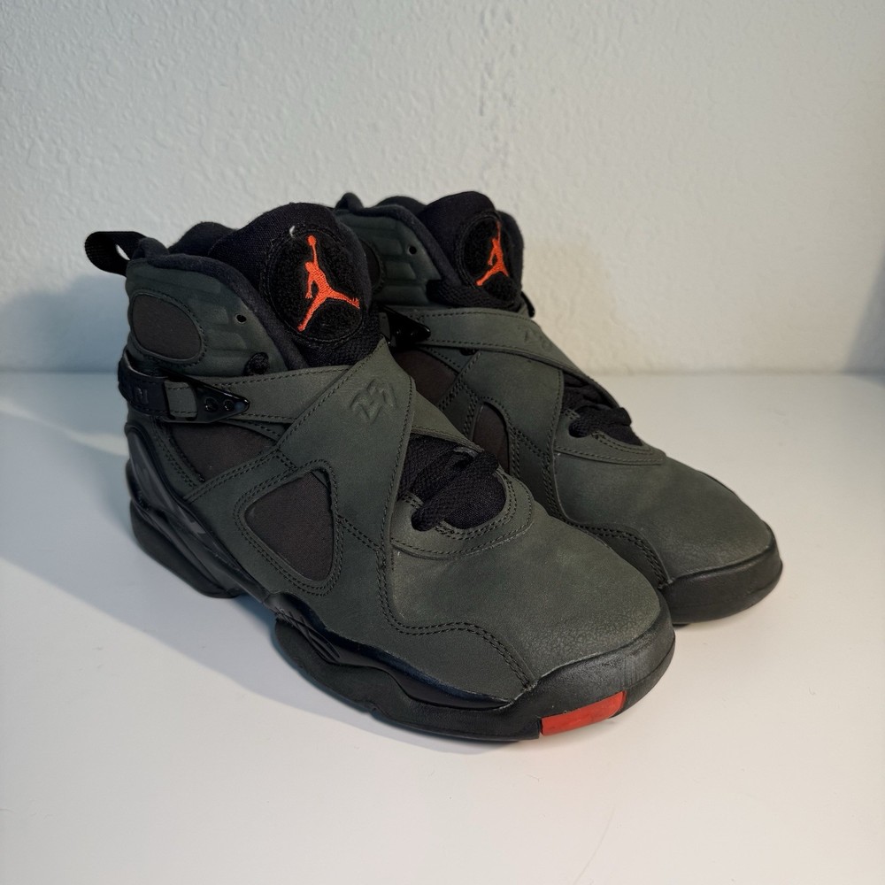 Air Jordan 8 Retro Sequoia Max Orange Black Grade School Size 4Y NO BOX!