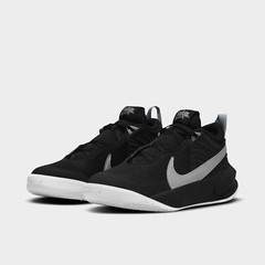 Big Kid’s Nike Team Hustle D 10 Black/Metallic Silver-Volt (CW6735 004)