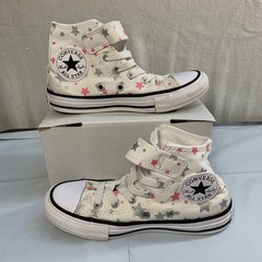 Converse Chuck Taylor All Star High Top Star Print White Pink Silver Youth 12