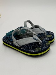 Reef Toddler Little Ahi Water Friendly Dino Flip Flop Boys Girls Size 8 New Blue