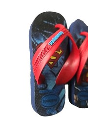 Havaianas Max Heroes Flip Flop Sandal Blue Star Size 11/12C Unisex Little Kid