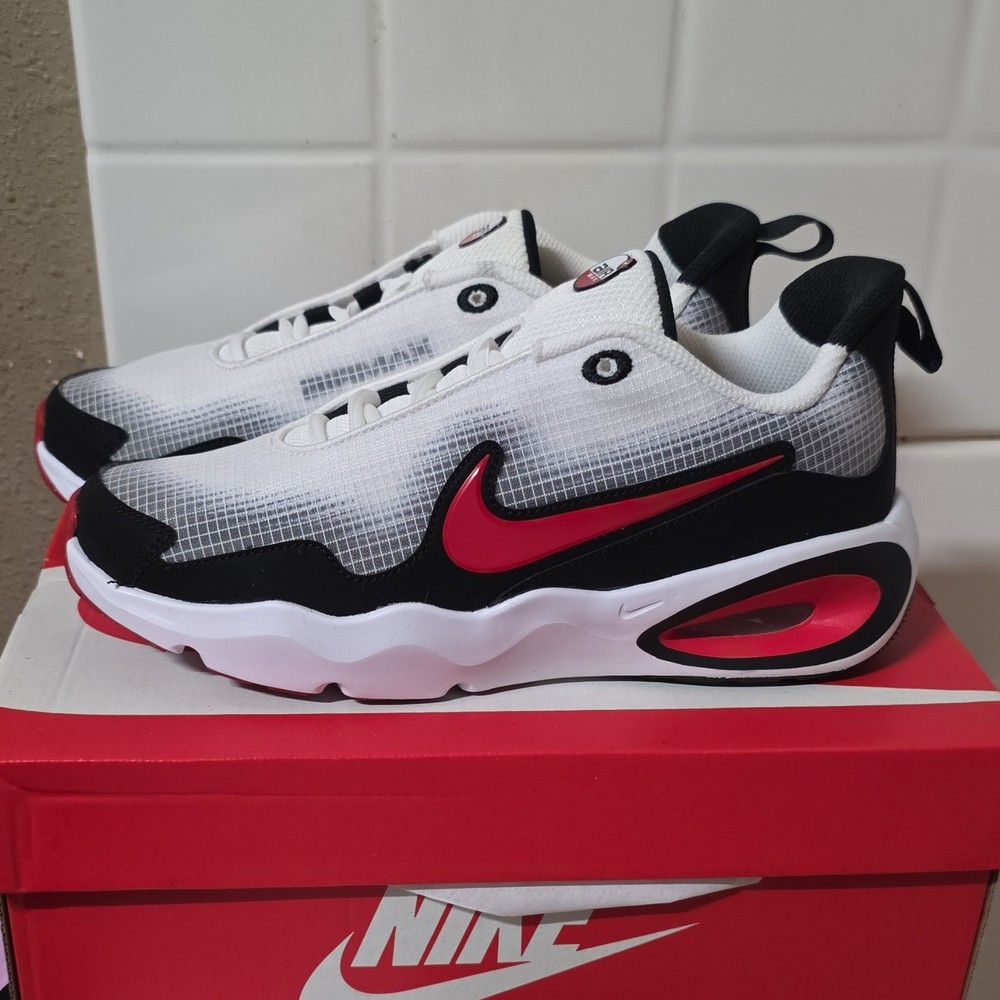 Nike Air Max Nova White University Red Black Size 5Y Womens 6.5 FN4446-100 New