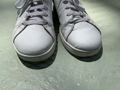 Adidas White/Green VS Advantage Clean Lace Up Sneakers Size 4