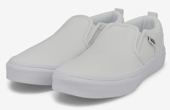 Vans Asher White Slip On Canvas Sneaker Youth Kids Boy’s/Girl’s Size 13 Shoes