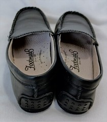 Black leather Moc Moccasins Footmates „Brooklyn“ Youth size 4 Medium