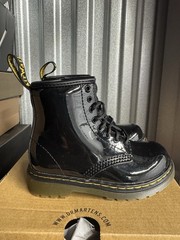 Dr. Martens 1460 T Boots Black Patent Leather 8C Toddler’s Lace Up Slightly Used