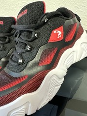 SHAQ Notify Breathable Mesh Low Top Sneakers Black/Red/White US 4.5 Q9736YBKRD