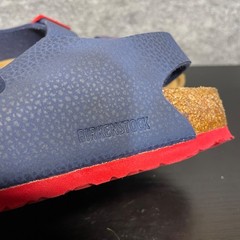 Birkenstock Milano Slingback Sandals Kids Size 29 US 11-11.5 Navy Red Buckles