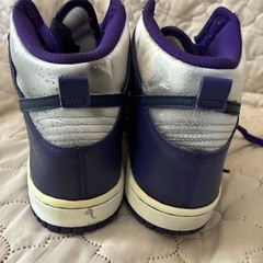 Nike Dunk High Men’s High Top Sneakers Purple/White Lace-Up Size 7Y