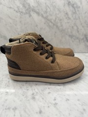 DREAM SEEK Brown Beige Lightweight Lace-Up Casual Sneakers Unisex Kids Size 1