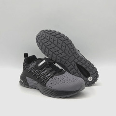 KUBUA Black/Gray Tennis Walking Athletic Shoes Kids Size 6