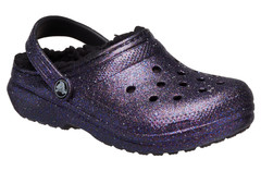 Crocs Classic Clog Space Glitter Lined ✨ 210764-0C4 GLOW IN DARK ✨Kids J2