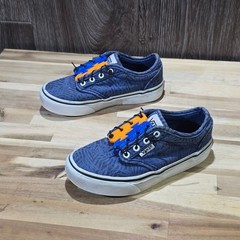 Vans Youth Camden Blue Palm Leaf Sneaker Size 12 Low Top Skate Casual