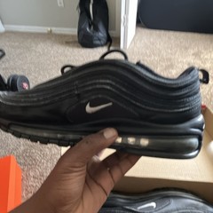 Nike Air Max 97 GS Black White Anthracite Unisex Kids Sneaker Size 6.5Y/6 UK