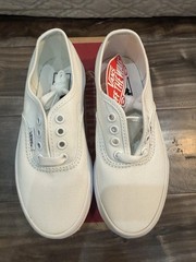VANS Authentic True White Canvas Sneaker Unisex Kids Size 12.5 VN000WWXENS