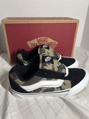 Vans Knu Skool Camo Black Green Juniors 5.5 VN000EGCYJ7 Skate Shoes NIB