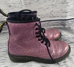 Doc Martens 1460J Combat Boots Youth Size US 5L/4M Black Pink Glitter