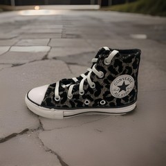 Kids Converse Chuck Taylor All Star High Top Leopard Print Youth Size 11