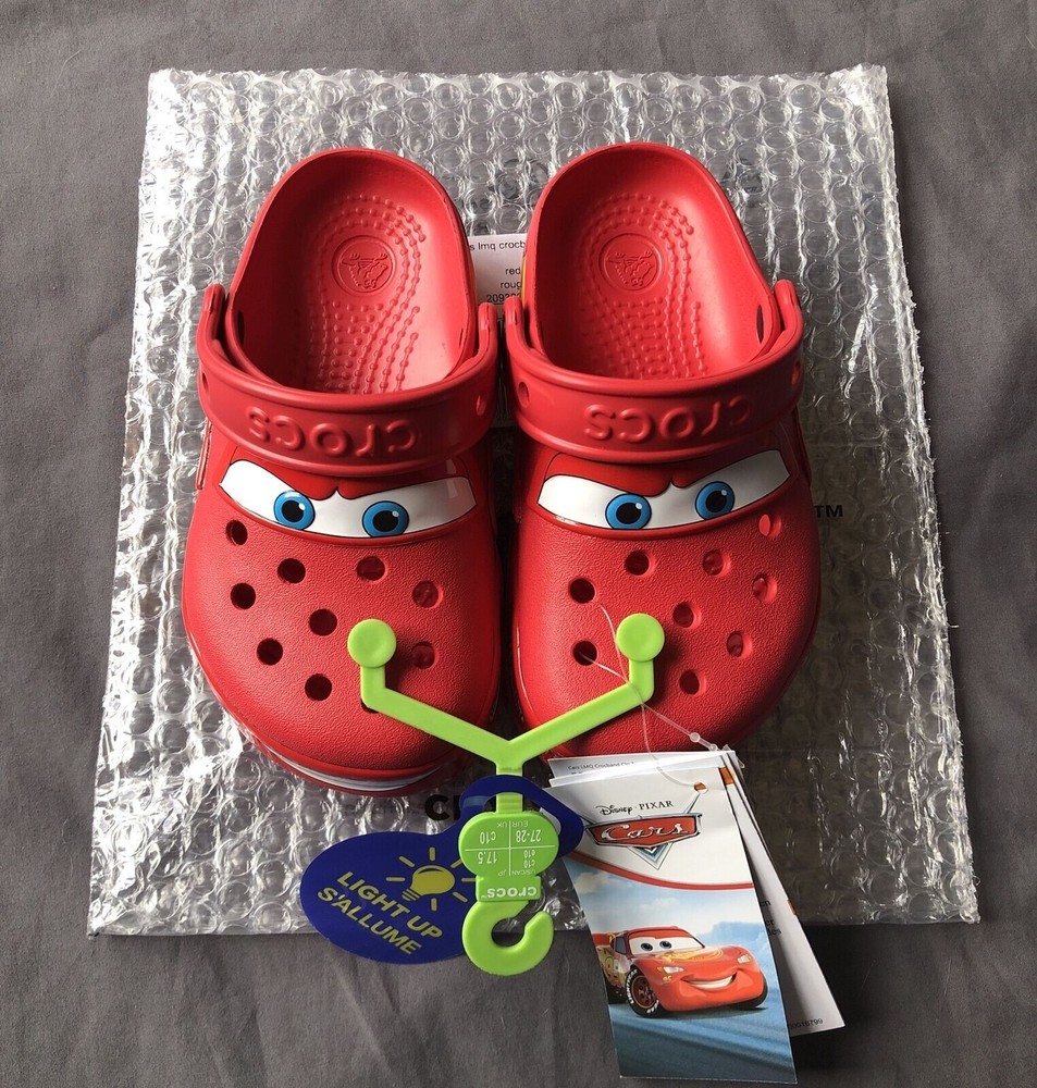 Crocs Lightning McQueen Clog Toddler Sizes C6 C7 C8 C9 C10 C11 Disney Pixar Cars