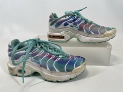 Nike Air Max Plus Running Shoes Size 5Y White Teal BV1239-100 Womens 6.5