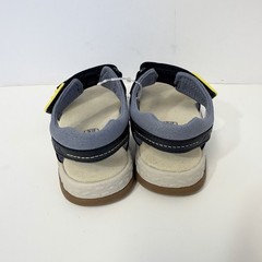 Clarks Kids‘ Spiney Step K Sandal Leather Size 9.5 Wide Navy Grey Yellow NWT