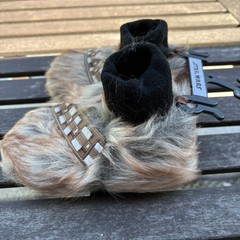 NWT Disney Star Wars Slippers Chewbacca TODDLER / KIDS Brown Faux Fur Sz M 7-8